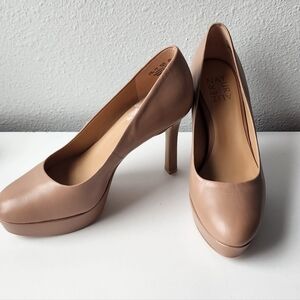 Naturalizer Camilla Pump Taupe Leather Heels